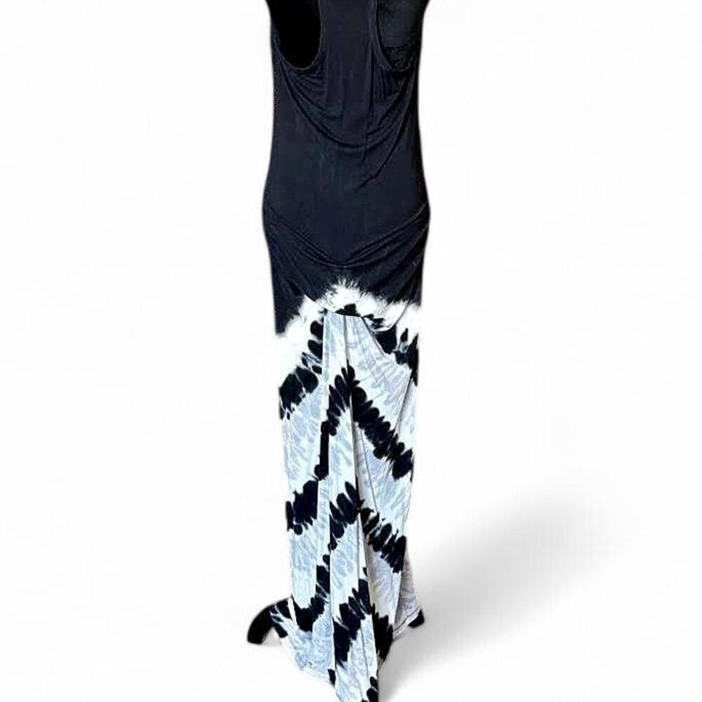 Y2K Young Fabulous & Broke Black Tie Dye Maxi Dress – Boho Grunge L